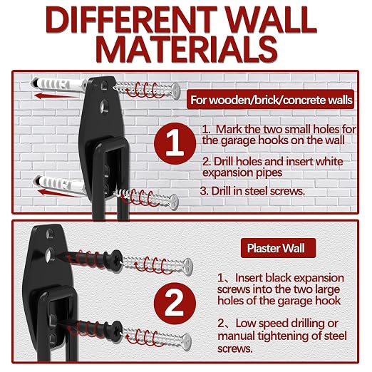 3-H Garage Wall Hooks 34 Pack, Garage Hooks Heavy Duty - Image 5