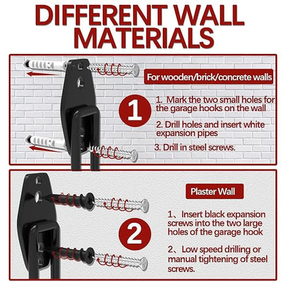 3-H Garage Wall Hooks 34 Pack, Garage Hooks Heavy Duty - Image 5