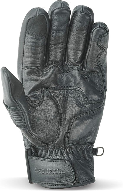 Leather Motorcycle Gloves with Adjustable Fitting Bike Riding Gloves - Image 2
