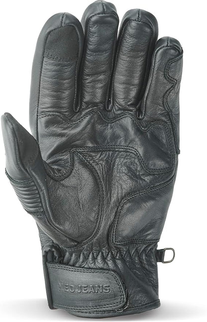 Leather Motorcycle Gloves with Adjustable Fitting Bike Riding Gloves - Image 2