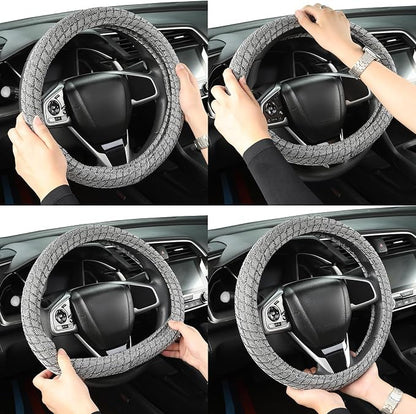 Auto Newer Breathable Steering Wheel Cover Suitable - Image 2