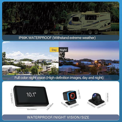 6CH RV Camera System 4G WiFi Live View GPS Tracking 10.1" AI Touch Screen - Image 6