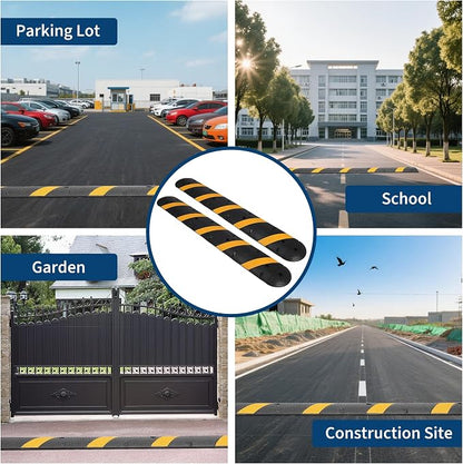 6FT Speed Bumps Wite End for Road, Heavy-Duty 25, 000 Lbs Capacity Traffic - Image 9