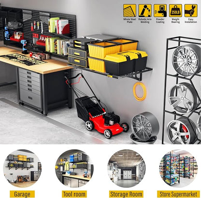 2x3ft Adjustable Rail Wall Garage Storage Shelf, Tool Room, Supermarket Wall - Image 4