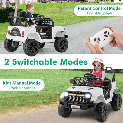 Costzon Kids Ride On Truck, 12V Battery Powered Electric Vehicles w/Remote - Image 2