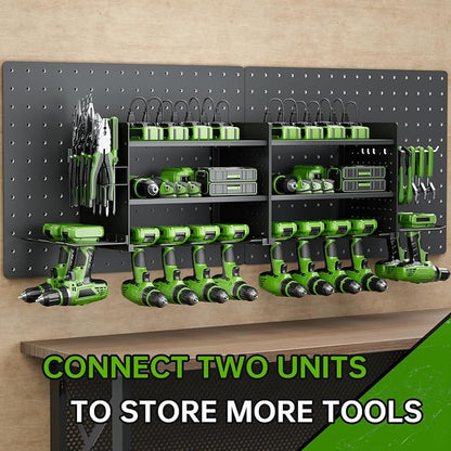 Power Tool Organizer, 3 Layer 8 Drill Holder Wall Mount, Tool Shelf and Storage - Image 7