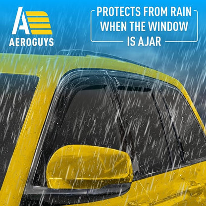 Extra Durable Window Deflectors in-Channel Window Visors Rain Guards Fit - Image 2
