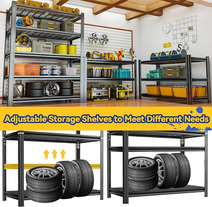 Garage Shelving, Heavy Duty 5-Tier Wire Shelving Unit, 2500 lbs Load Capacity - Image 4