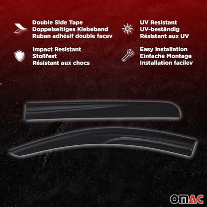 OMAC Window Visor Vent Rain Guard Deflector - Image 6