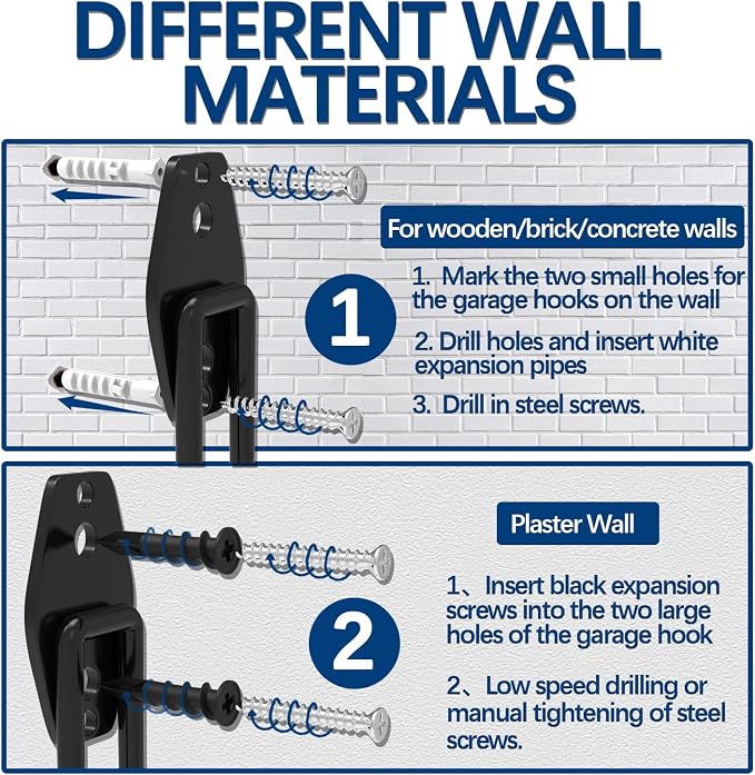 3-H Garden Hose Holder Wall Mount 2 Pack, Solid Steel Hose Hanger, Garden Tools - Image 6