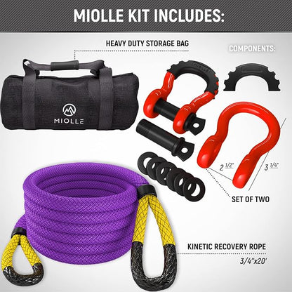 MiolleGear Kinetic Recovery Tow Ropes - Image 2