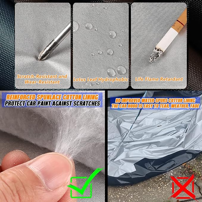 Waterproof Zipper Doors Pickup Car Cover, Ram 1500 2500/ Chevy Avalanche - Image 5