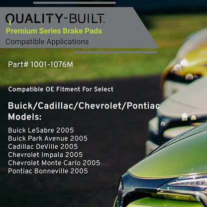 Premium Semi-Metallic Front Brake Pads Compatible - Image 3