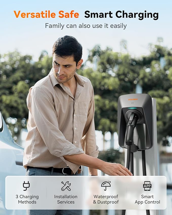 WOLFBOX Level 2 ev Charger 48 Amp J1772, Hardwired ev Charger Level 2 - Image 2