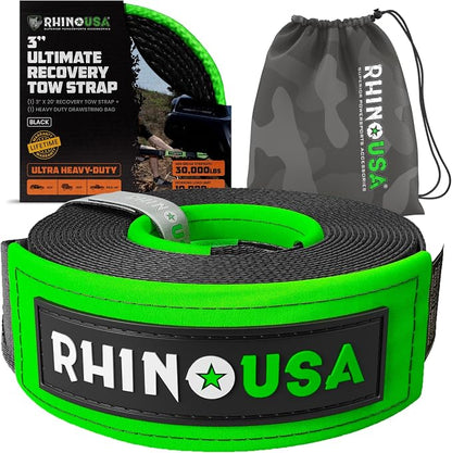 Rhino USA Recovery Tow Strap by RhinoUSAInc