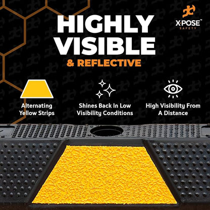 Xpose Safety 48" Heavy Duty Rubber Parking Stopper – 1 Pack Wheel Blocks - Image 4