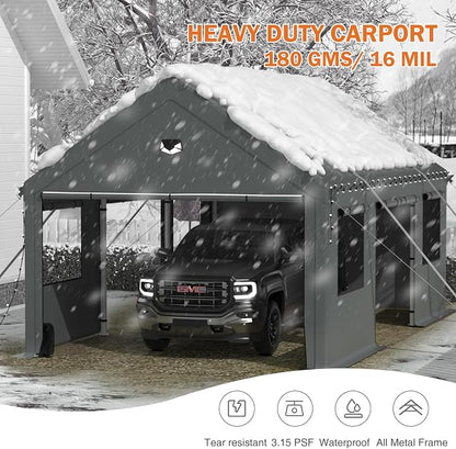 Carports 13X25 Heavy Duty, Portable Car Port Garage, Carport Canopy - Image 8