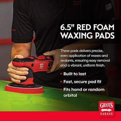 Griot's Garage 6.5” Red Foam Waxing Pads - Image 2