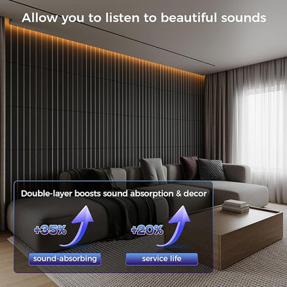 6 Pack 2-Layer Fold Soundproof Wall Panels, 0.9lb/ft³ High Density, 3D Acoustic - Image 3