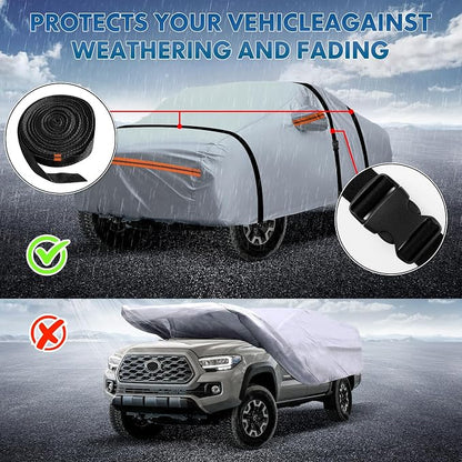 KEYOOG 6-Layer Full Car Cover is All-Weather Waterproof, Fit - Image 5