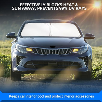 Windshield Sun Shade for Kia Optima 2016-2020 Foldable Sunshade Custom Fit - Image 7