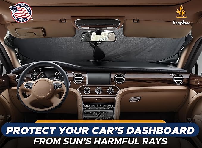 EcoNour Foldable Sunshade for Car Windshield | Dashboard Shield for Your - Image 2