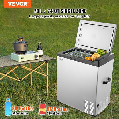 VEVOR 12 Volt Car Refrigerator Fridge, 70Liter Single Zone Portable Freezer - Image 2