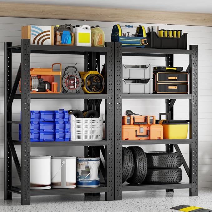 3000LBS Garage Shelving 42" W Garage Shelving Heavy Duty 4-Tier Metal Storage - Image 2
