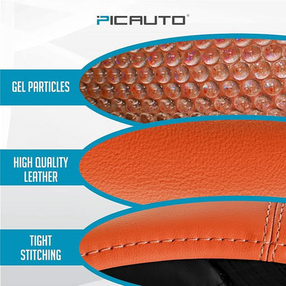 PIC AUTO Gel Particles Steering Wheel Cover, Universal Fit 14.5"-15.5" - Image 3
