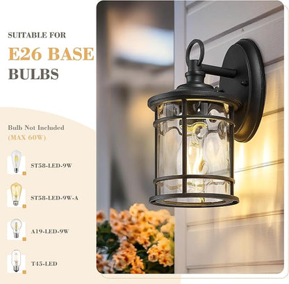 Emliviar 2 Pack Exterior Wall Sconce Light, Anti-Rust Outdoor Lanterns Wall - Image 2