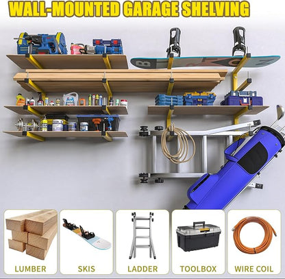 2-Pack Lumber Storage Rack, Wood Storage Racks Wall Mount, Heavy Duty Garage - Image 8