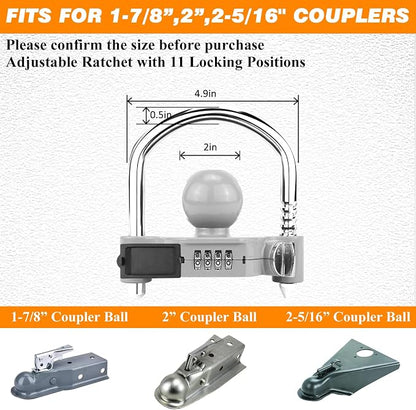 Funmit Trailer Lock Universal Hitch Lock - Image 6