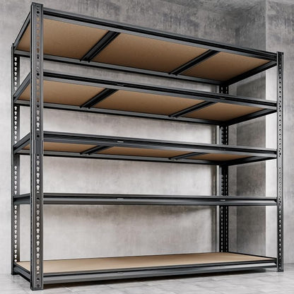 48"W Garage Shelving, 2650LBS Storage Shelves heavy duty, 5 Tier Metal Shelving - Image 9