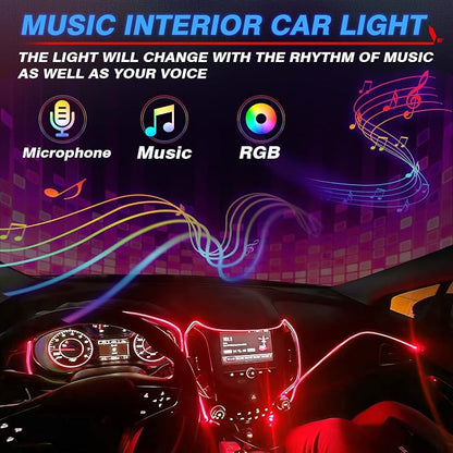 MICTUNING Car LED Interior Strip Light, 10 in 1 RGB Multicolor - Image 4