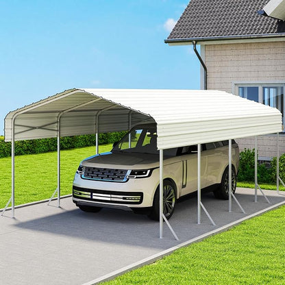 12x20 Carport, Heavy Duty Metal Car Port, All-Weather Protection, Easy Assembly by Unknown