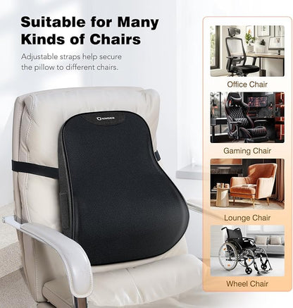 Lumbar Support Pillow for Office Chair, Back Support Pillow for Car, Recliner & - Image 5