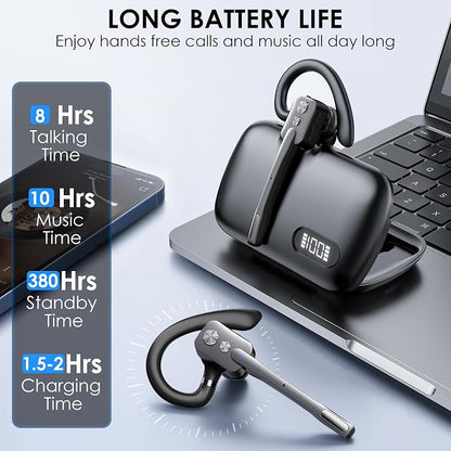 Bluetooth Headset, Wireless Bluetooth Earpiece - Image 3