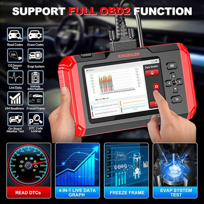 KINGBOLEN S800 OBD2 Scanner Diagnostic Tool, ABS SRS Engine at Automotriz Code - Image 4