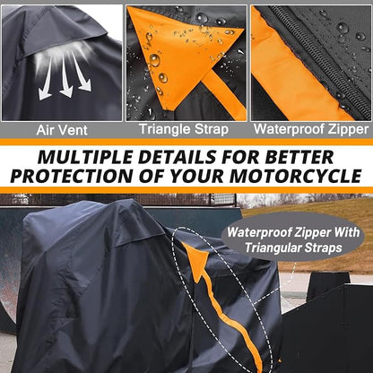 Motorcycle Cover, Waterproof Zipper Outdoor Cover - Image 4