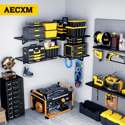2x3ft 2Pack Wire Shelving Unit Heavy Duty Garage Storage Shelves Wall Mounted - Image 2
