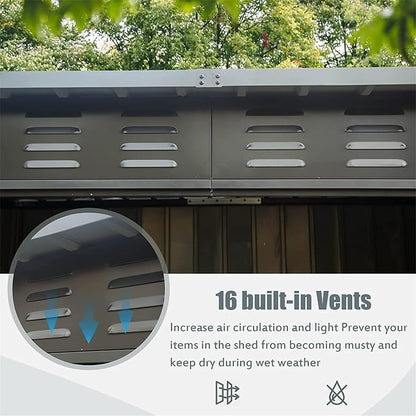 IKERY Galvanized Steel Garden Shed - Image 3