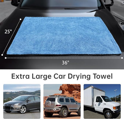 LIVOS Extra Large Car Drying Towel, Twisted Terry Microfiber Towels - Image 2