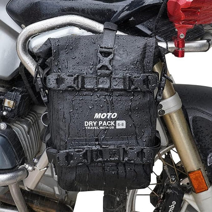 Motorcycle Tail Bag Front Bumper Bag, 8L Roll-top Waterproof Motor Saddle - Image 2