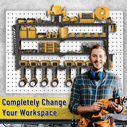 Heavy Duty Power Tool Organizer Wall Mount, Cordless Drill Hanger Storage Rack - Image 8