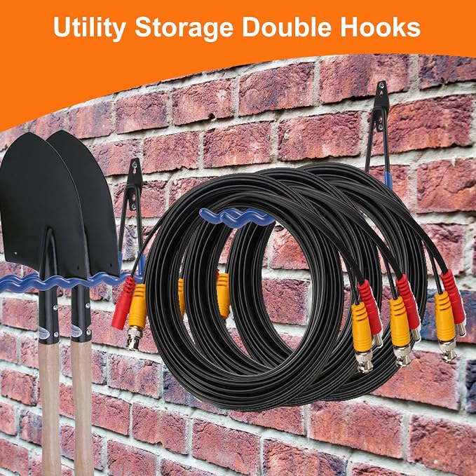 Wall Mounted Garage Hooks Tool Organizer, 12.4 Inch Garage Storage Hook Heavy - Image 6