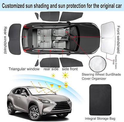 TINGLU Window Shades for Lexus NX300h/NX300/NX200t 2015-2021 Accessories Car - Image 3
