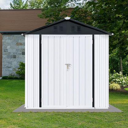 4x6 FT Outdoor Metal Storage Sheds - Image 2
