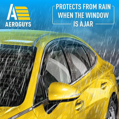 Extra Durable Window Deflectors in-Channel Window Visors Rain Guards Fit - Image 2