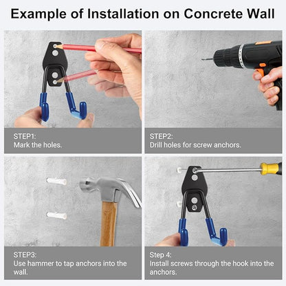 Steel Garage Hooks Wall Tool Organizer, 10 Pack Garage Storage Hook Heavy Duty - Image 4