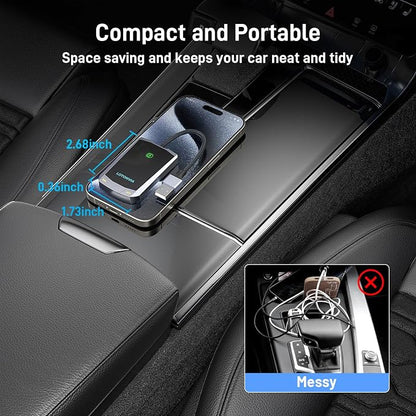 Wireless CarPlay Adapter for iPhone, Upgraded 5.8GHz Carplay Wireless Adapter - Image 6